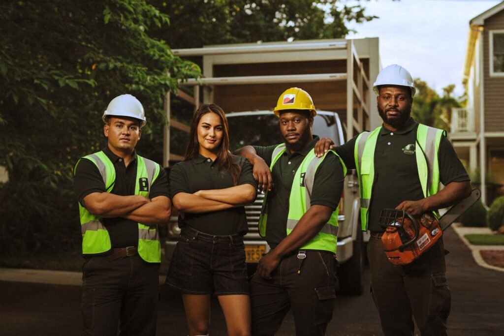 The Meta Tree Service crew team in front of their truck