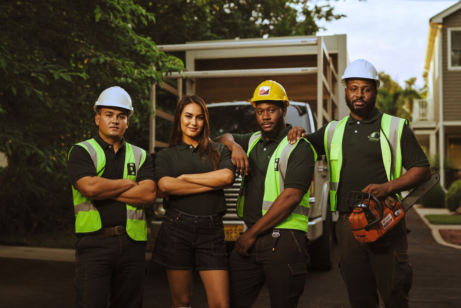 The Meta Tree Service crew team in front of their truck